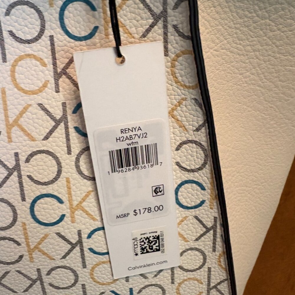 NWT Calvin Klein Renya Two-Toned Handle Tote/Shoulder Bag. - Picture 4 of 12